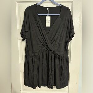 Amazon Black Wrap Blouse - NWT - Size 2XL